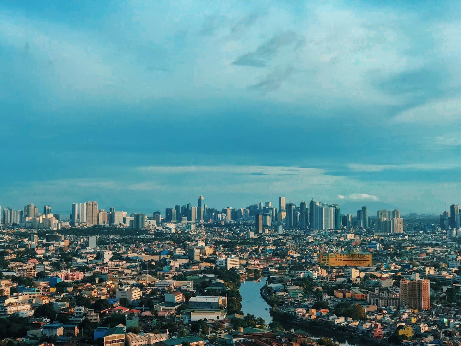 Coastline and palm trees in the Philippines