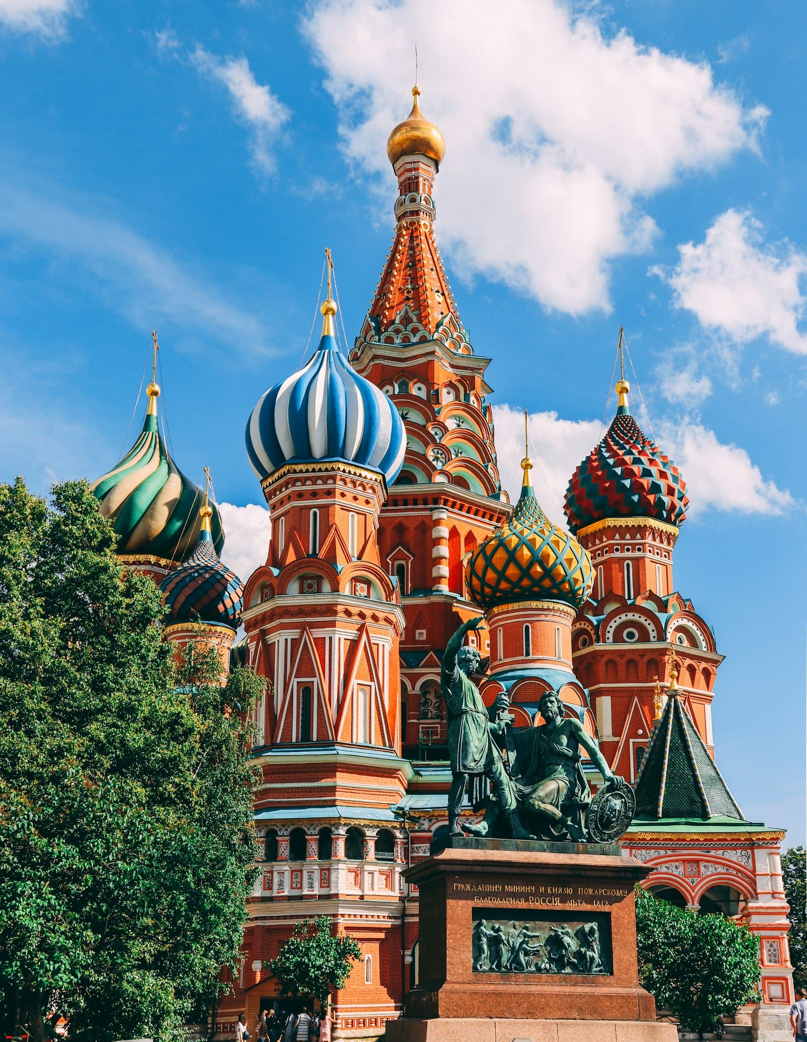 Historic architecture and open city square in Russia